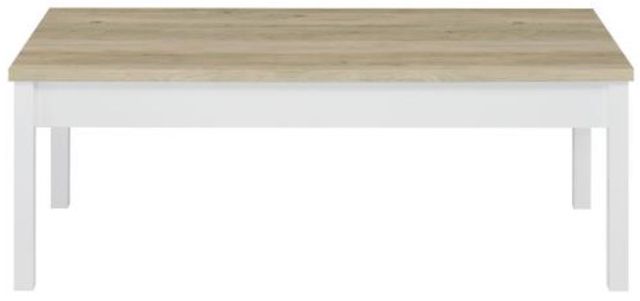 Coaster® Stacie 3-Piece Antique Pine Coffee Table Set with White Base-2