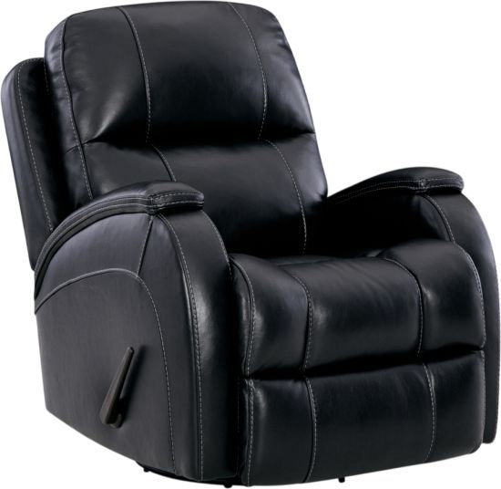 HomeStretch Phantom Black Manual Swivel Glider Recliner-0