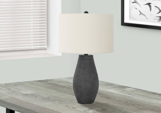 Monarch Specialties Inc. 24"H Black Resin Table Lamp-4