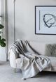 A & B Home Brighton Beige 50"x60" Striped Throw Blanket-4