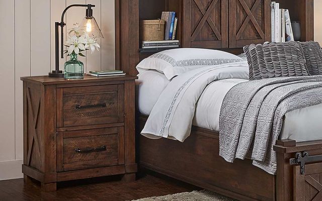 A-America® Sun Valley Rustic Timber Nightstand-1
