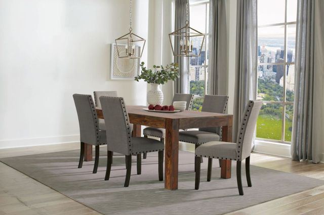 Coaster® Keats Warm Chestnut Rectangular Dining Table-4