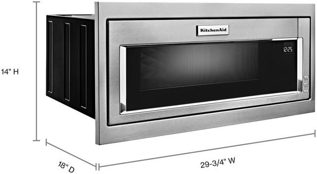 KitchenAid® 1.1 Cu. Ft. Stainless Steel Built In Microwave-11