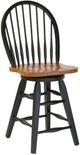 TEI St. Michael Windsor Black/Woodtone 24" Swivel Counter Stool-0