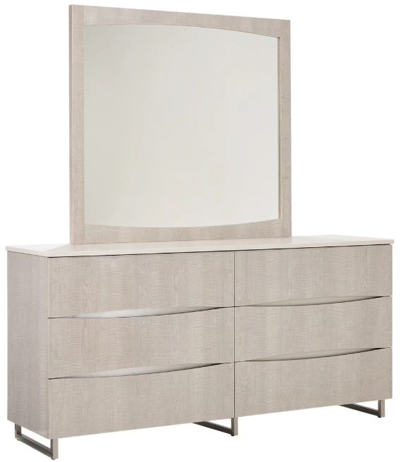 Michael Amini® Marin Greige Dresser and Mirror-0