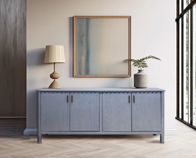 International Furniture Direct Jazmine Vintage Blue Console-1