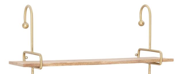 Powell® Wesleigh Wilder Gold/Natural Mango Wood Shelves-1