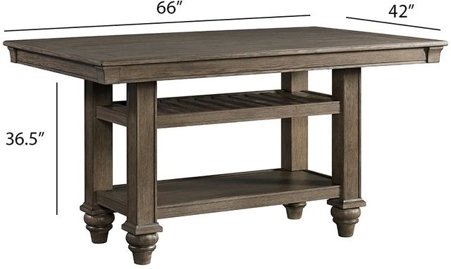 Intercon Balboa Park Roasted Oak Counter Table-2