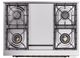 Ilve® Nostalgie II Noblesse 36'' Custom RAL Color Pro Style Dual Fuel Range with Burnished Trim-3