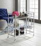 Elements International Ezra Chrome Serving Bar Cart-5