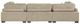 Homelegance® Tinley 3-Piece Brown Modular Sectional Sofa-3