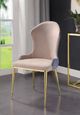 ACME Furniture Caolan 2-Piece Gold/Lavender/Tan Side Chair Set-4