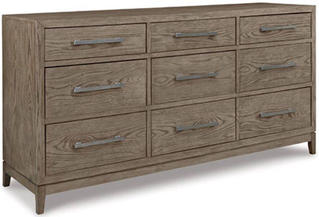 Signature Design by Ashley® Chrestner 4-Piece Gray California King Upholstered Panel Bed Set-2