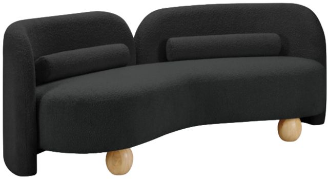 Meridian Furniture Daphne Black Boucle Fabric Sofa-0