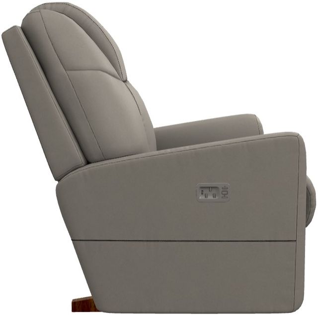 La-Z-Boy® Sparrow Dove Gray Power Rocking Recliner with Headrest-2