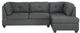 Mazin Furniture Dasha 2-Piece Dark Gray Right-Arm Facing Sofa Sectional and Chaise-1