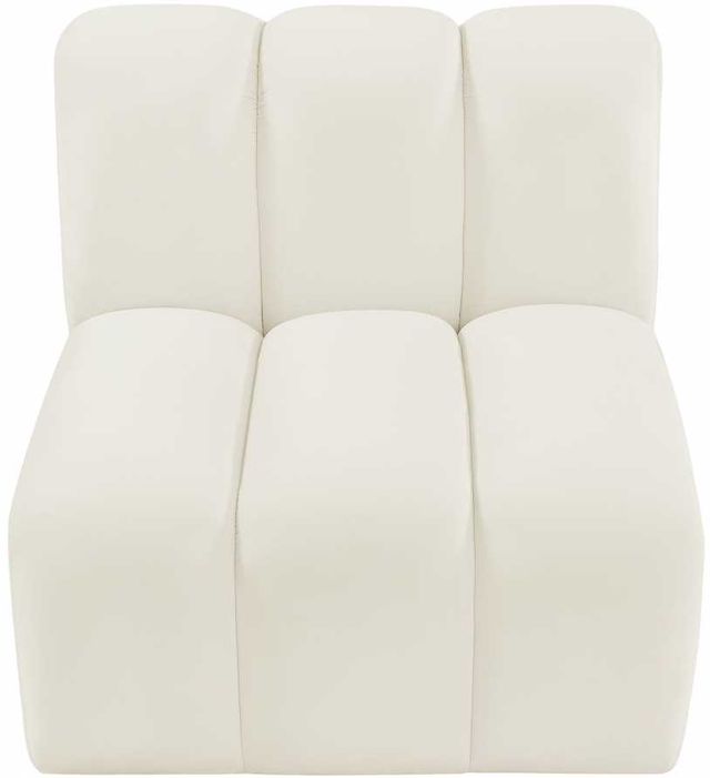 Meridian Furniture Arc Cream Velvet Upholstered Modular Straight Chair-1