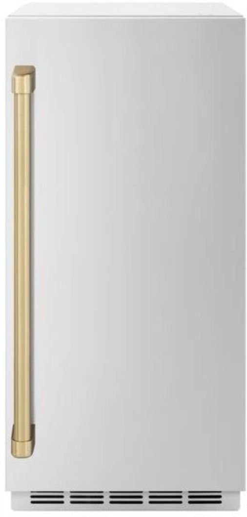 ZLINE Autograph Edition 15" Stainless Steel Touchstone Gourmet Ice Maker with Champagne Bronze Handle-0