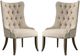 Hooker® Furniture Rhapsody Aurora Ecru/Walnut Upholstered Dining Side Chair-2