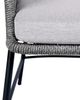 Armen Living Calica Black/Grey Outdoor Patio Dining Chair-4