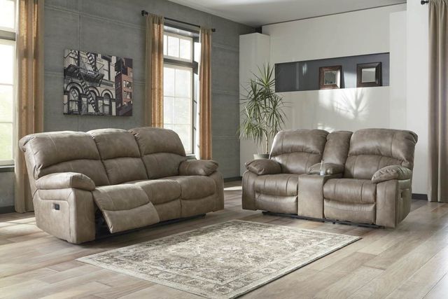 Signature Design by Ashley® Dunwell 2-Piece Driftwood Living Room Set with Power Reclining Sofa-3