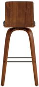 Armen Living Vienna 3-Piece Gray/Walnut Swivel Counter Stool Set-5