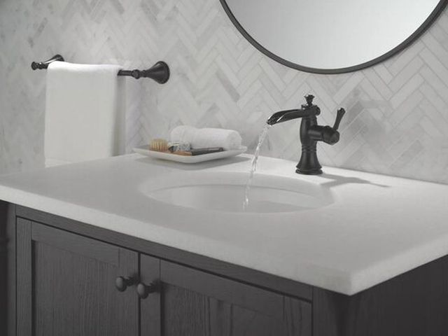 Delta Cassidy® Matte Black 18" Towel Bar-1