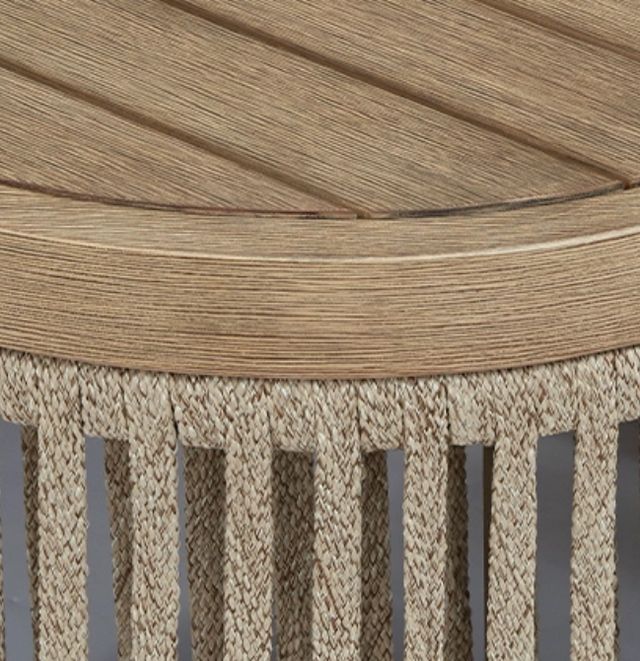 Signature Design by Ashley® Serena Shores Beige Wooden Outdoor Cocktail Table-3