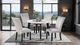 Furniture of America® Sabro White Round Dining Table with Black Base-2