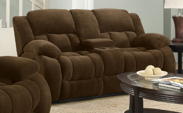 Coaster® Weissman Chocolate Reclining Loveseat-1