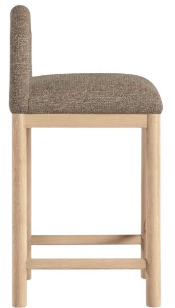 Meridian Furniture Conrad Brown/Natural Upholstered Counter Stool-2