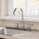 Elkay Chrome 8" Centerset Concealed Deck Mount Faucet with Arc Spout and 2.63" Lever Handles-1