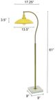 Stylecraft Tamara Day Penelope Brass with Metal Shade Floor Lamp-2