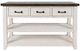 Jofran Inc. Madison County Harris Barnwood Console Table with Vintage White Base-2