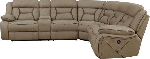 Coaster® Higgins Gray Power Reclining Sectional-2