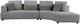 Coaster® Toscano 2-Piece Gray Small Spaced Sectional Sofa-1