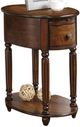 TEI Burnished Walnut Oval Chairside Table-0