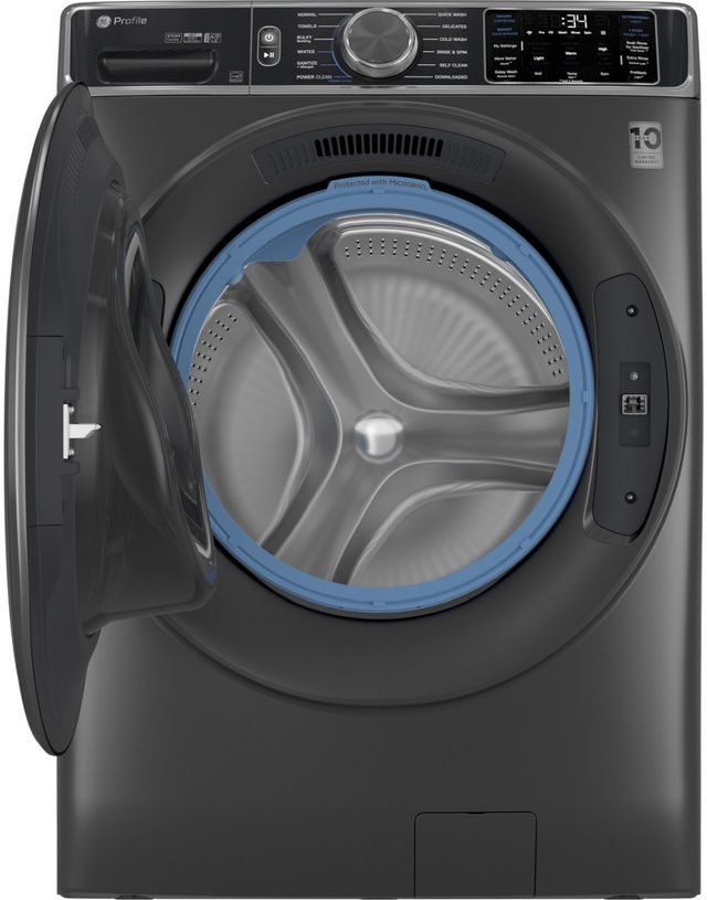 GE® Profile™ Carbon Graphite Front Load Washer and Electric Dryer Laundry Pair-3