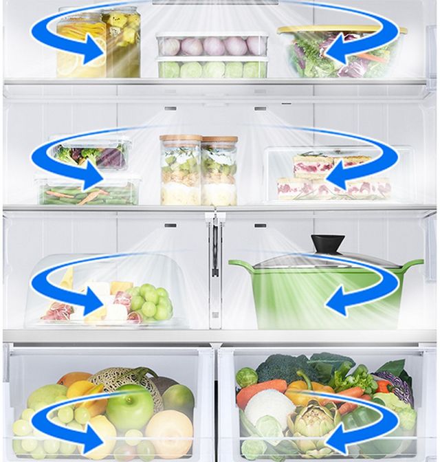Samsung 36 in. 31 Cu. Ft. Fingerprint Resistant Stainless Steel Freestanding French Door Refrigerator-10