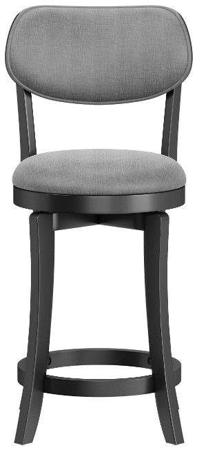 HH2 Home Sloan Black/Slate Gray Swivel Counter Stool-1