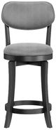 HH2 Home Sloan Black/Slate Gray Swivel Counter Stool-1