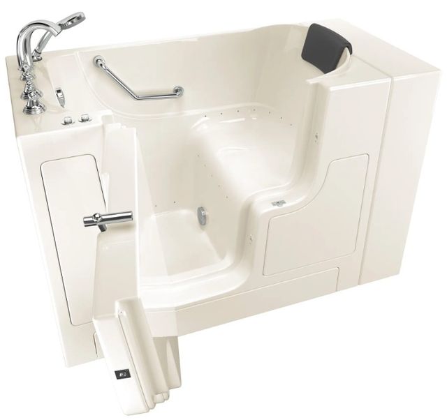 American Standard Gelcoat Linen 30” x 52” Walk-in Tub with Air Spa System - Left-Hand Drain with Faucet-0