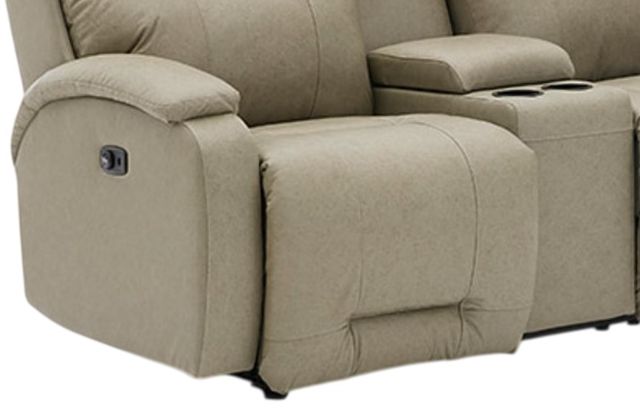 Best® Home Furnishings Customizable Maverly Leather Power Reclining Tilt Headrest Space Saver Console Loveseat-1