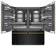 ZLINE Autograph Edition 72"  39.6 Cu. Ft. Black Stainless Steel French Door Built-In Bottom Freezer Refrigerator with Water Dispenser and Ice Maker in Graphite Gray Interior and Polished Gold Helix Handles-2