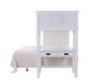 Elements International Hampton Kids White Twin/Full Loft Bed with Staircase and Desk-2