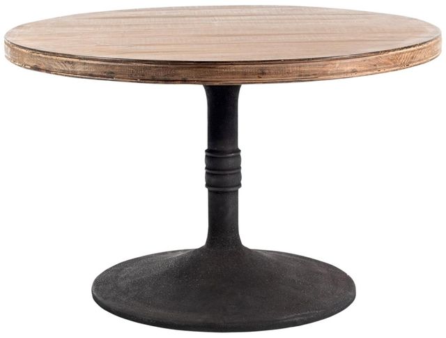 Nest Home Collections Sadie Antique Natural 48" Dining Table with Iron Base-0