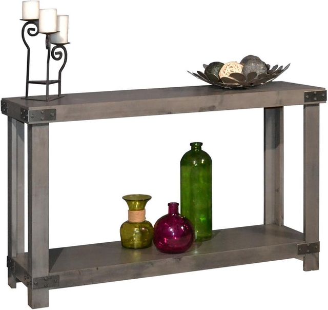 aspenhome® Industrial Smokey Grey Sofa Table-2