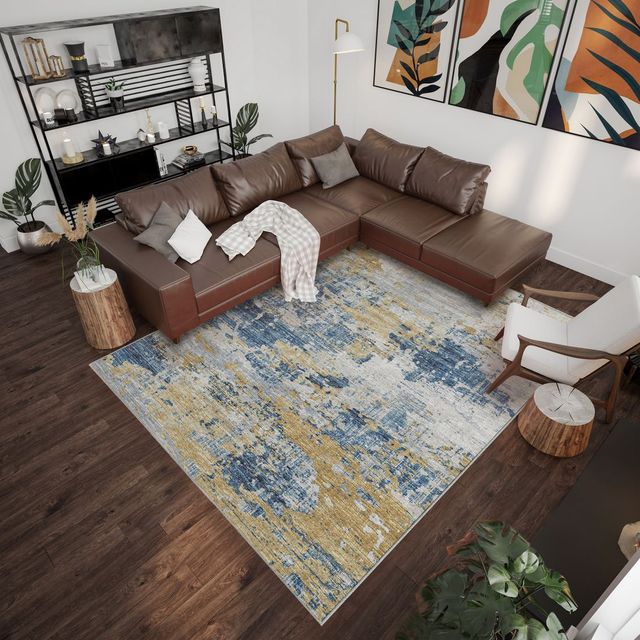Dalyn™ Rug Company Camberly CM4 Navy 5'x8' Area Rug-3