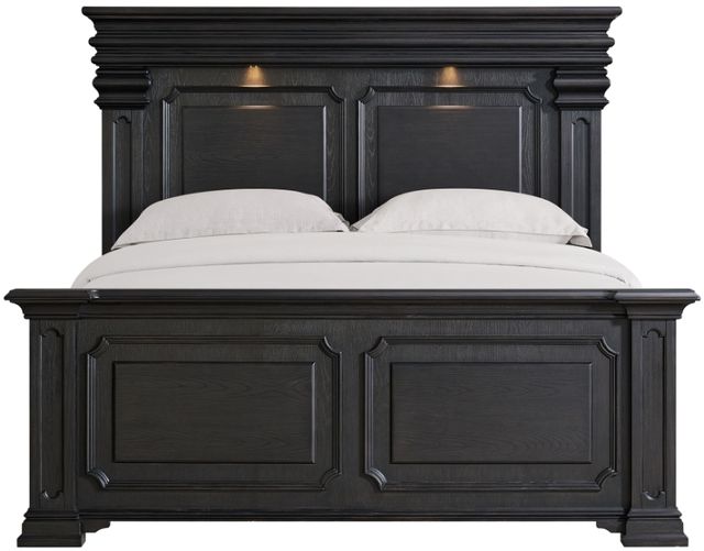 Elements International Kings Court Black King Bed-3