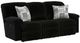Catnapper Comet Black Manual Lay Flat Reclining Sofa-0
